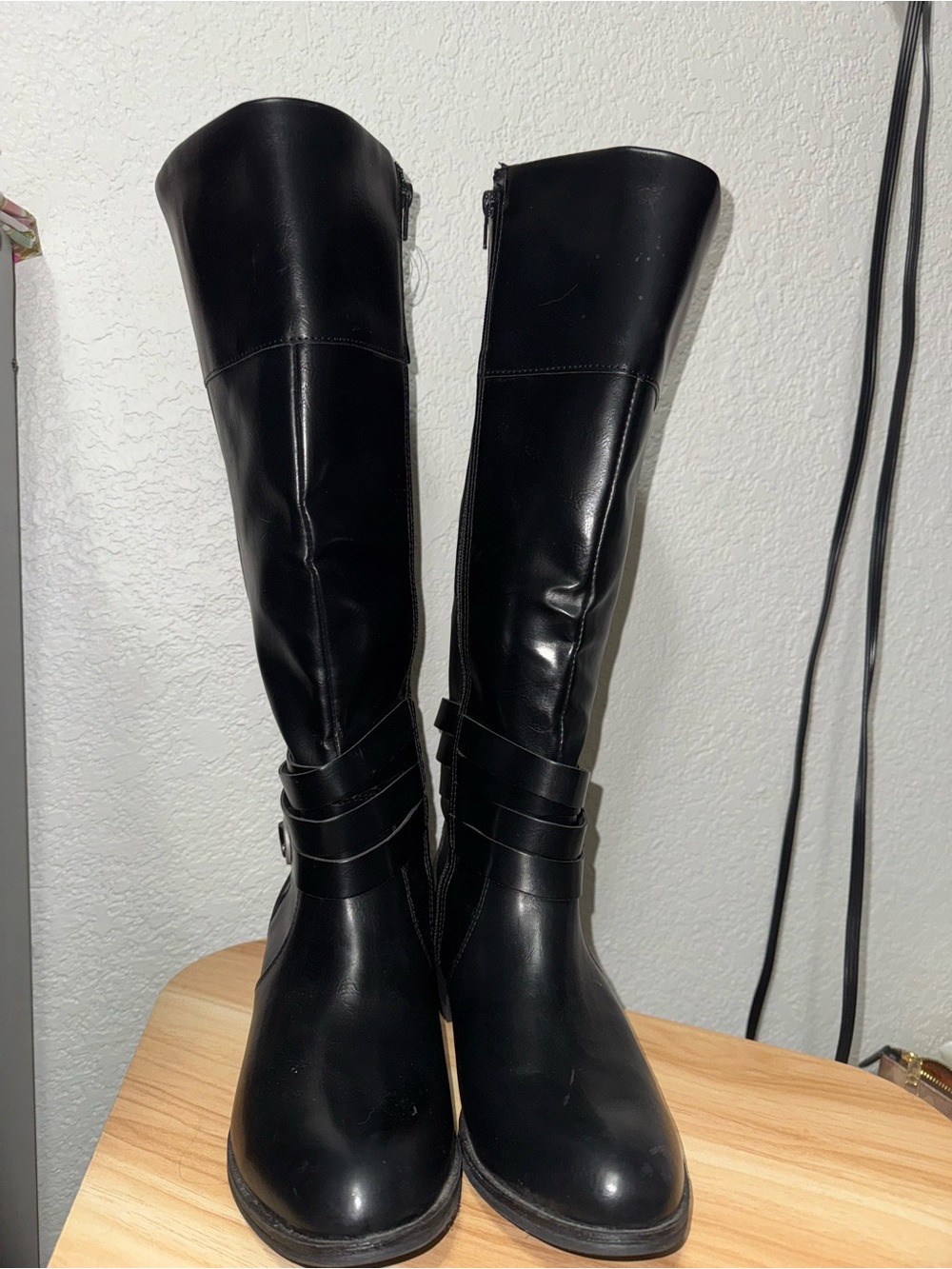 St. John's Bay Douglas Black Riding Boots NWOT Size 10M